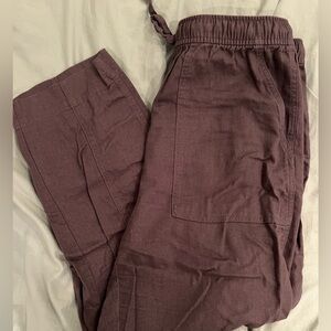 Zara women’s medium linen cargo joggers